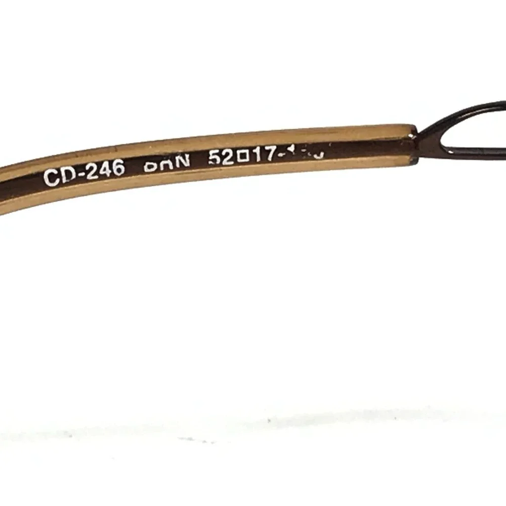 Catherine Deneuve CD-246 BRN Eyeglasses Frames Brown Oval Half Rim 52-17-135